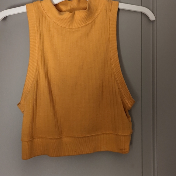 F21 Mock neck Sunflower Yellow Tank - Picture 2 of 3